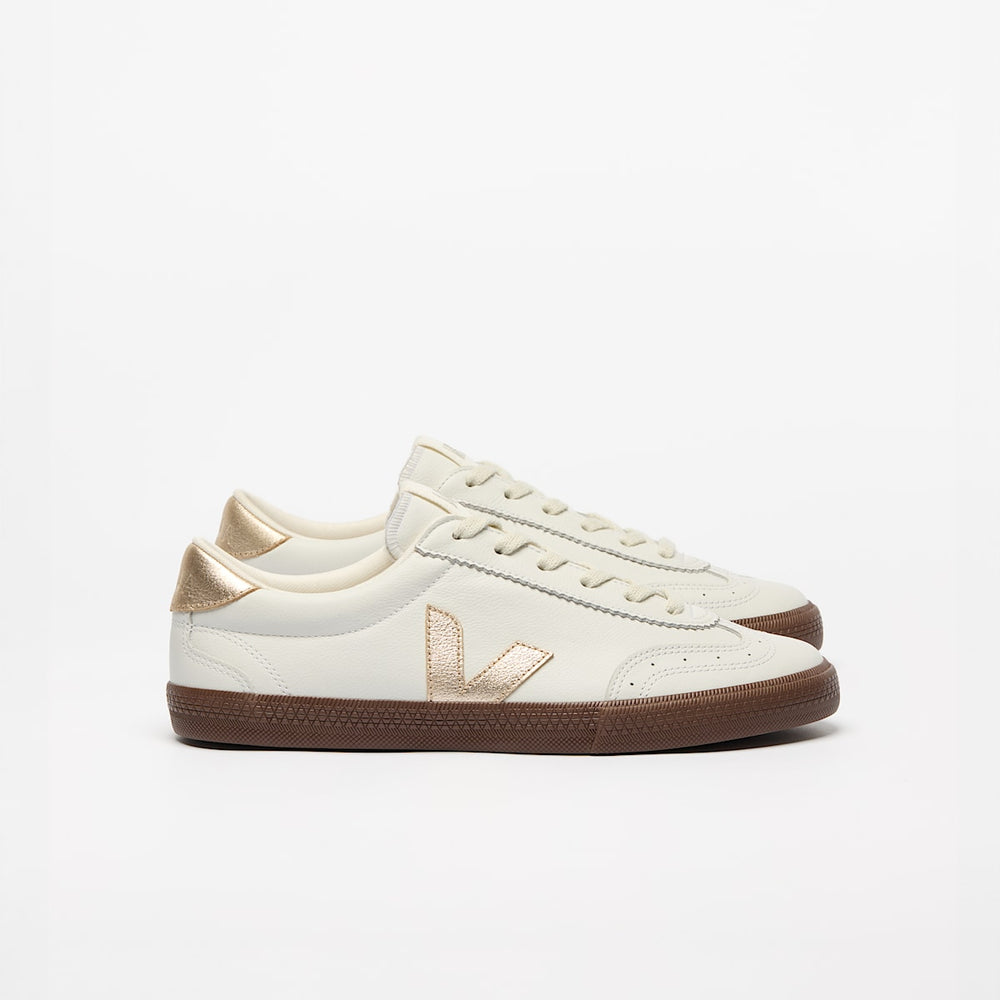 VOLLEY LEATHER WHITE PLATINE BARK — 1