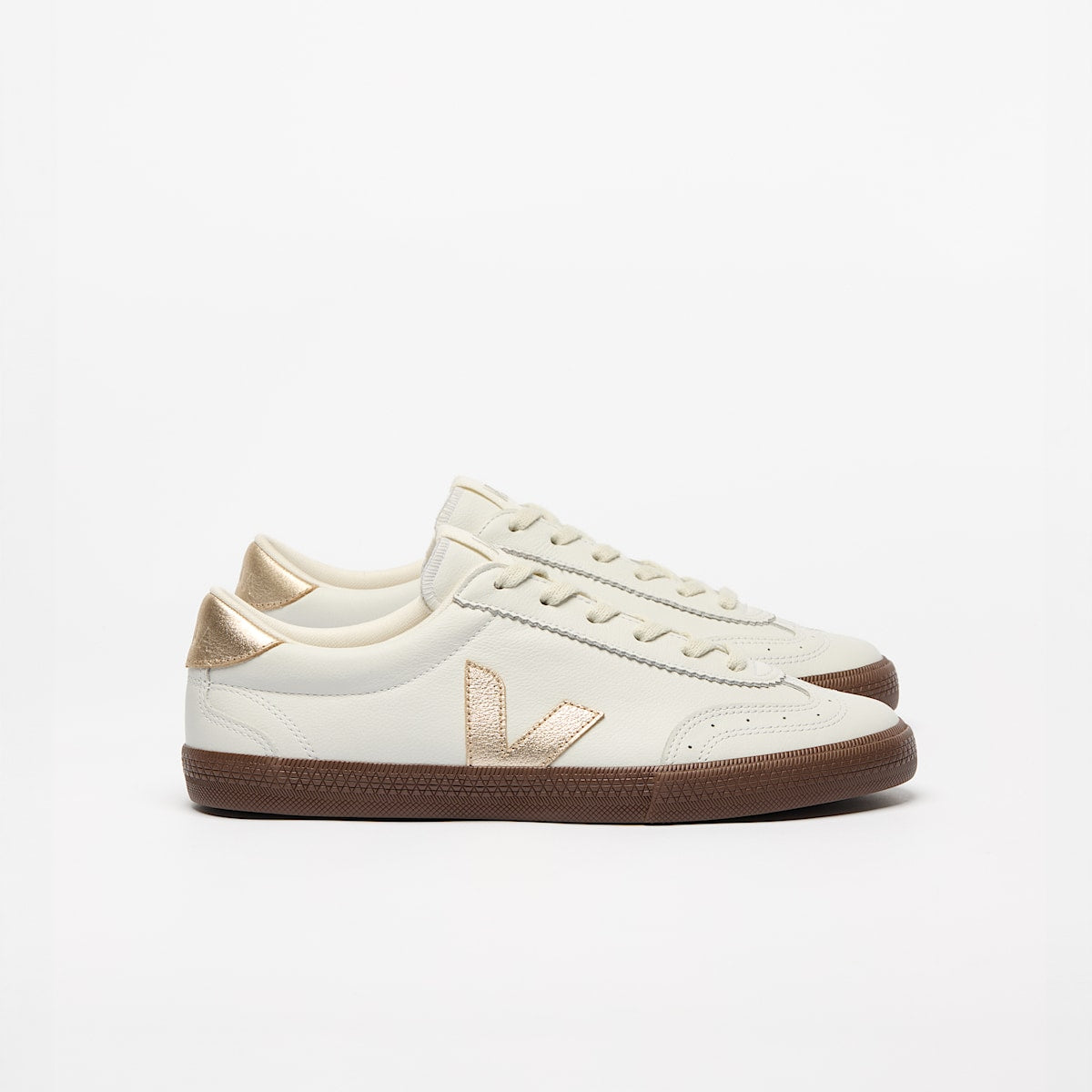 VOLLEY LEATHER WHITE PLATINE BARK — 1