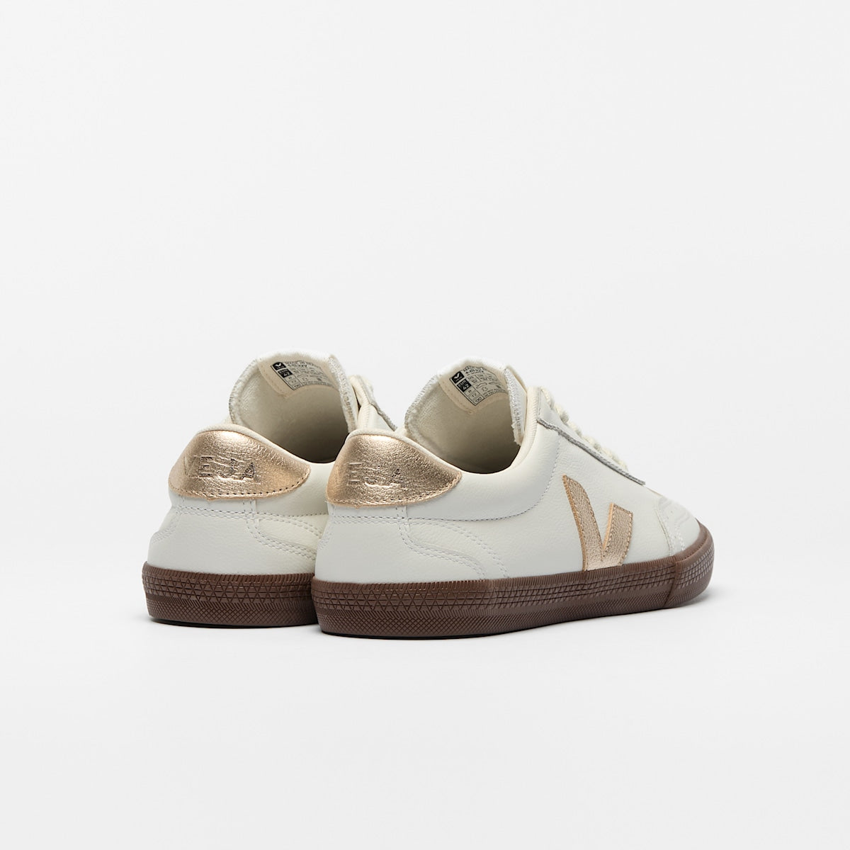 VOLLEY LEATHER WHITE PLATINE BARK — 3