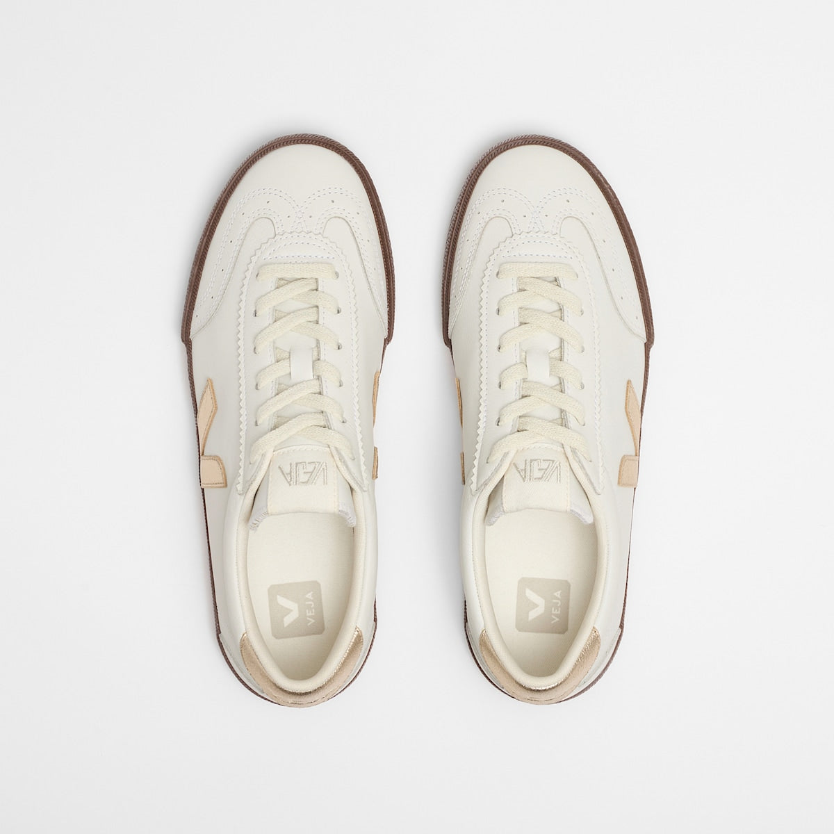 VOLLEY LEATHER WHITE PLATINE BARK — 4