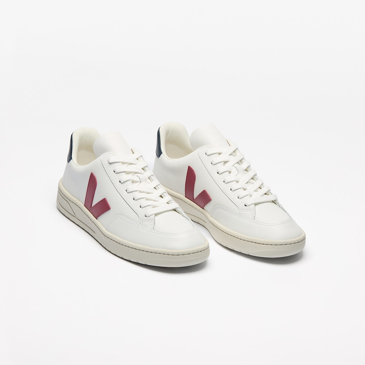 V-12 LEATHER WHITE MARSALA NAUTICO — 2