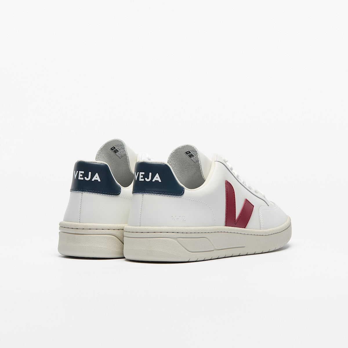 V-12 LEATHER WHITE MARSALA NAUTICO — 3
