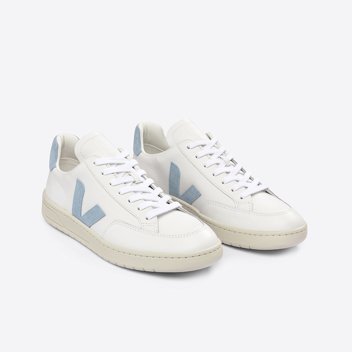 V-12 LEATHER WHITE STEEL — 2
