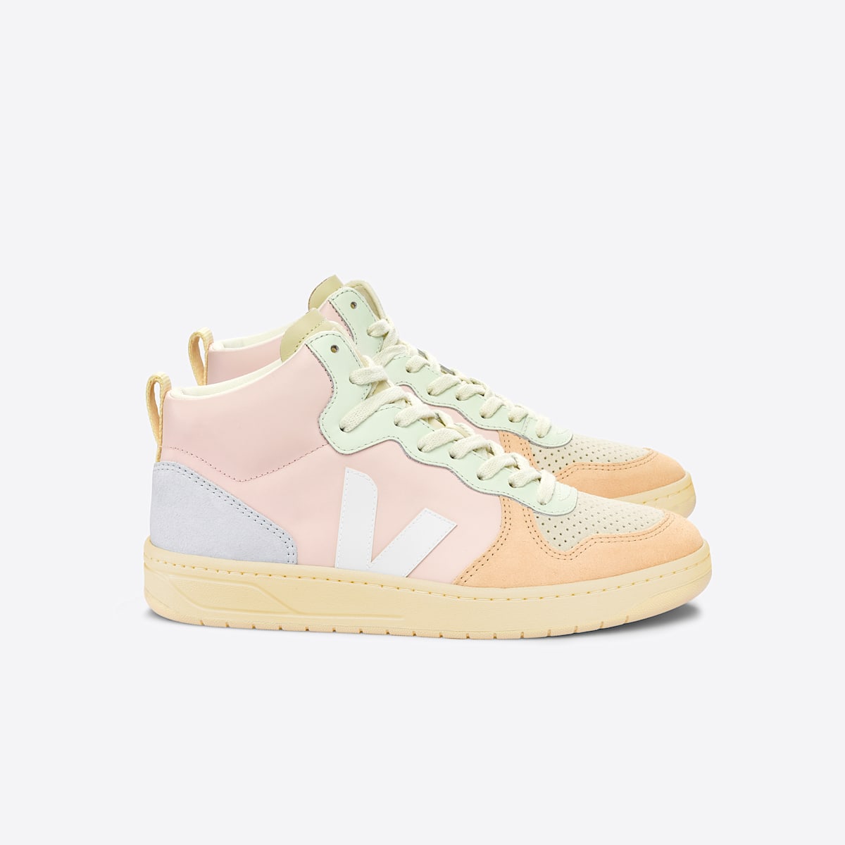 V-15 LEATHER PETALE WHITE MULTICO — 1