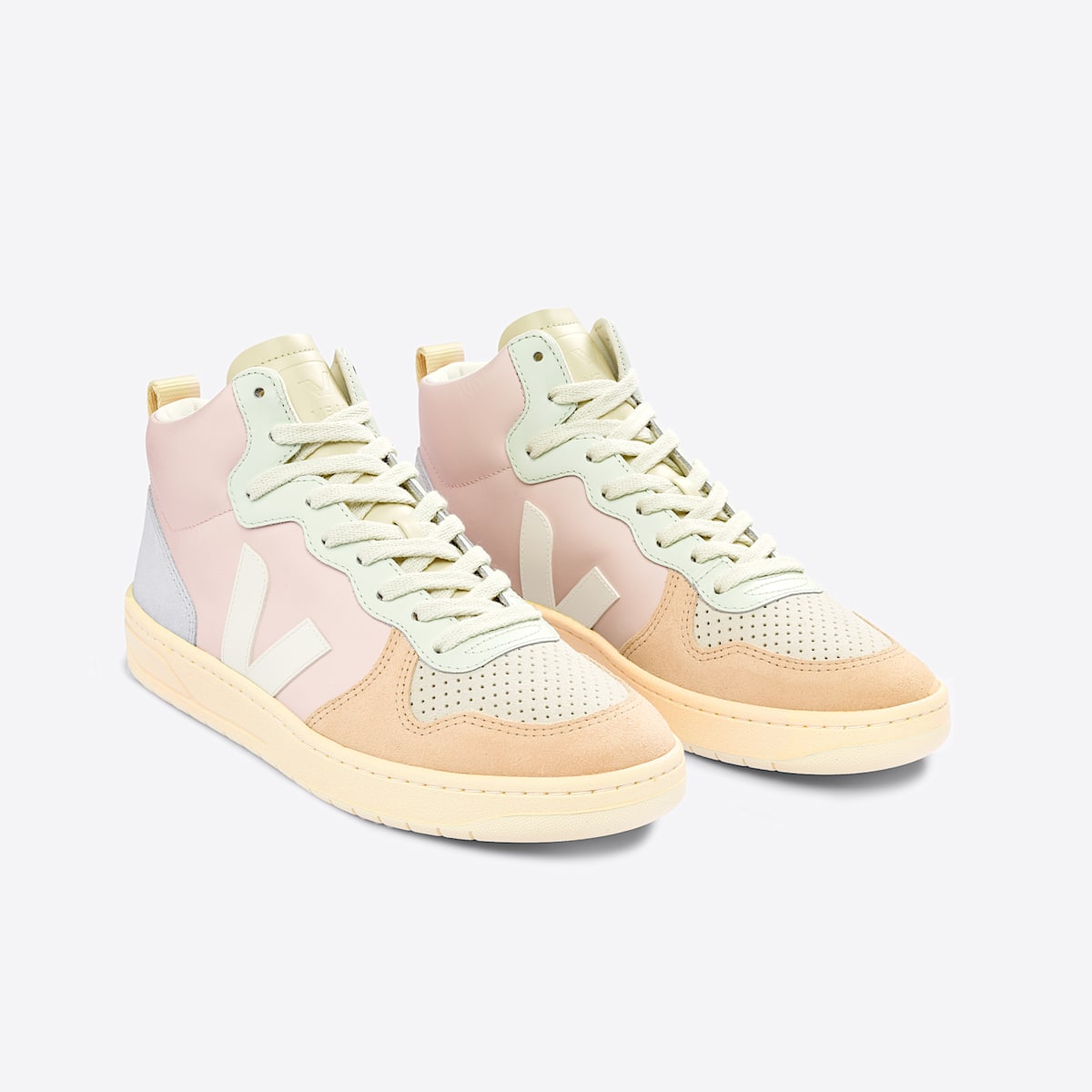 V-15 LEATHER PETALE WHITE MULTICO — 2